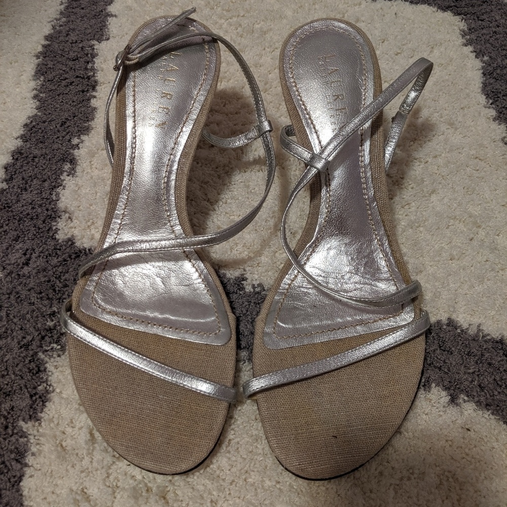 Lauren Ralph Lauren silver sandals